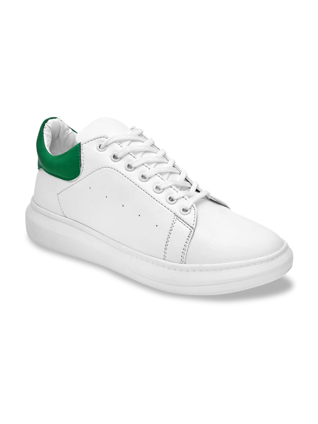 Giorgio Men Green Colourblocked Leather Sneakers-picture-40