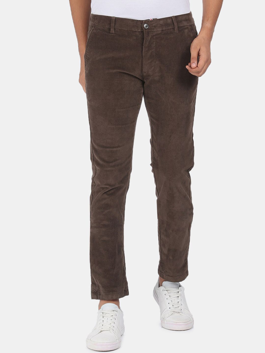 Arrow Sports Casual Trousers : Buy Arrow Sports Men Brown Mid Rise Corduroy  Solid Casual Trousers Online | Nykaa Fashion