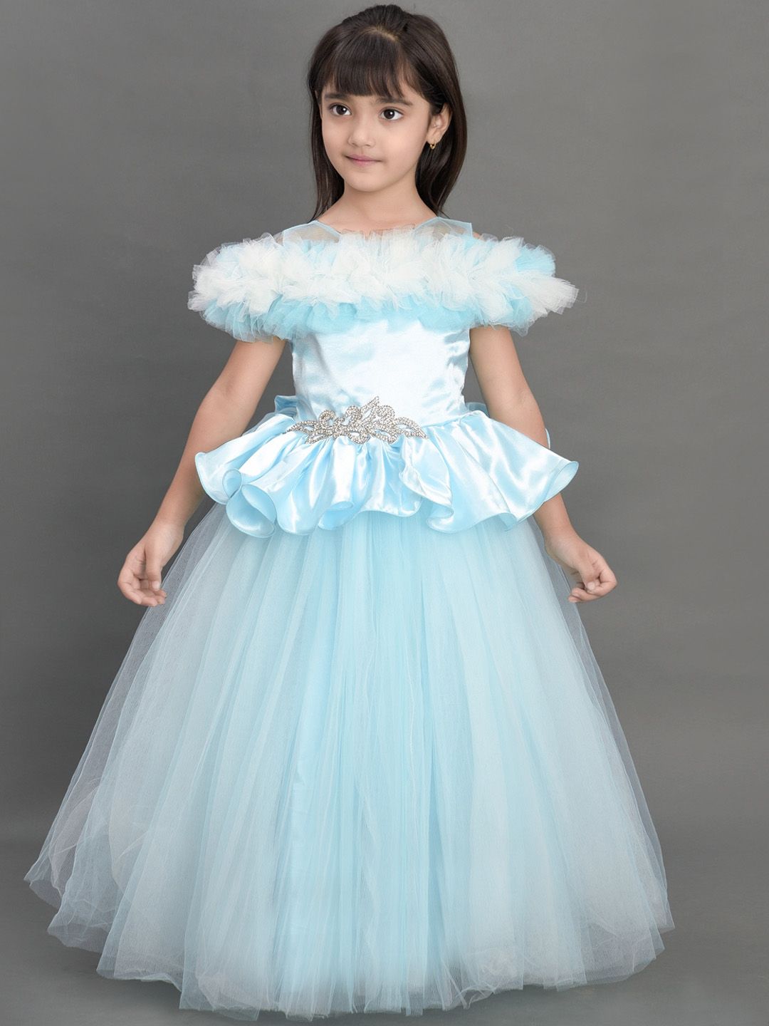 Pink Chick Blue Satin Dress-picture-27