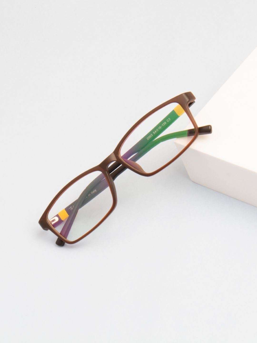 Ted Smith Unisex Transparent Full Rim Rectangle Frames Eyeglasses-image-16