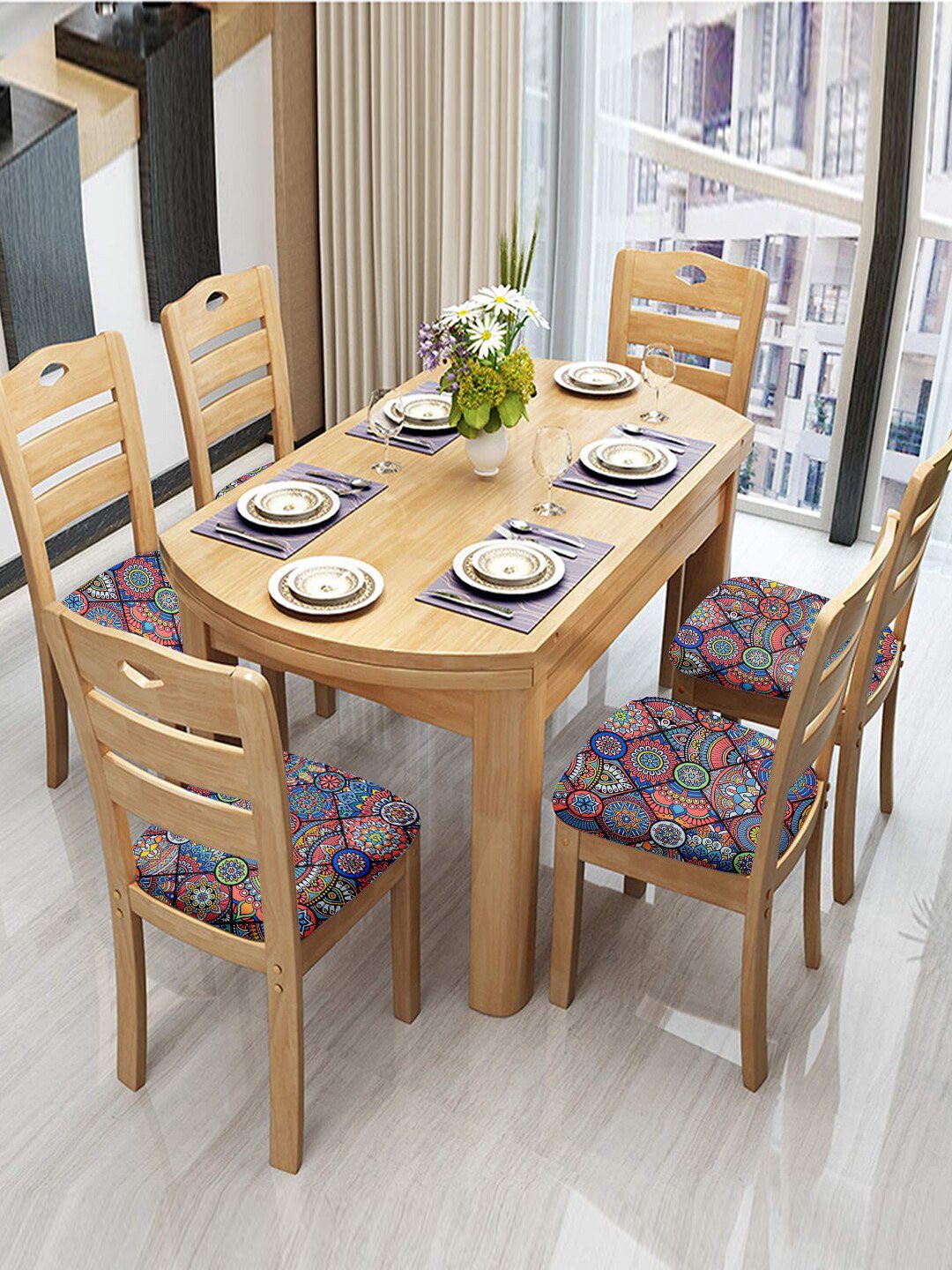 Cortina Multicoloured Chair Pad Covers-picture-17