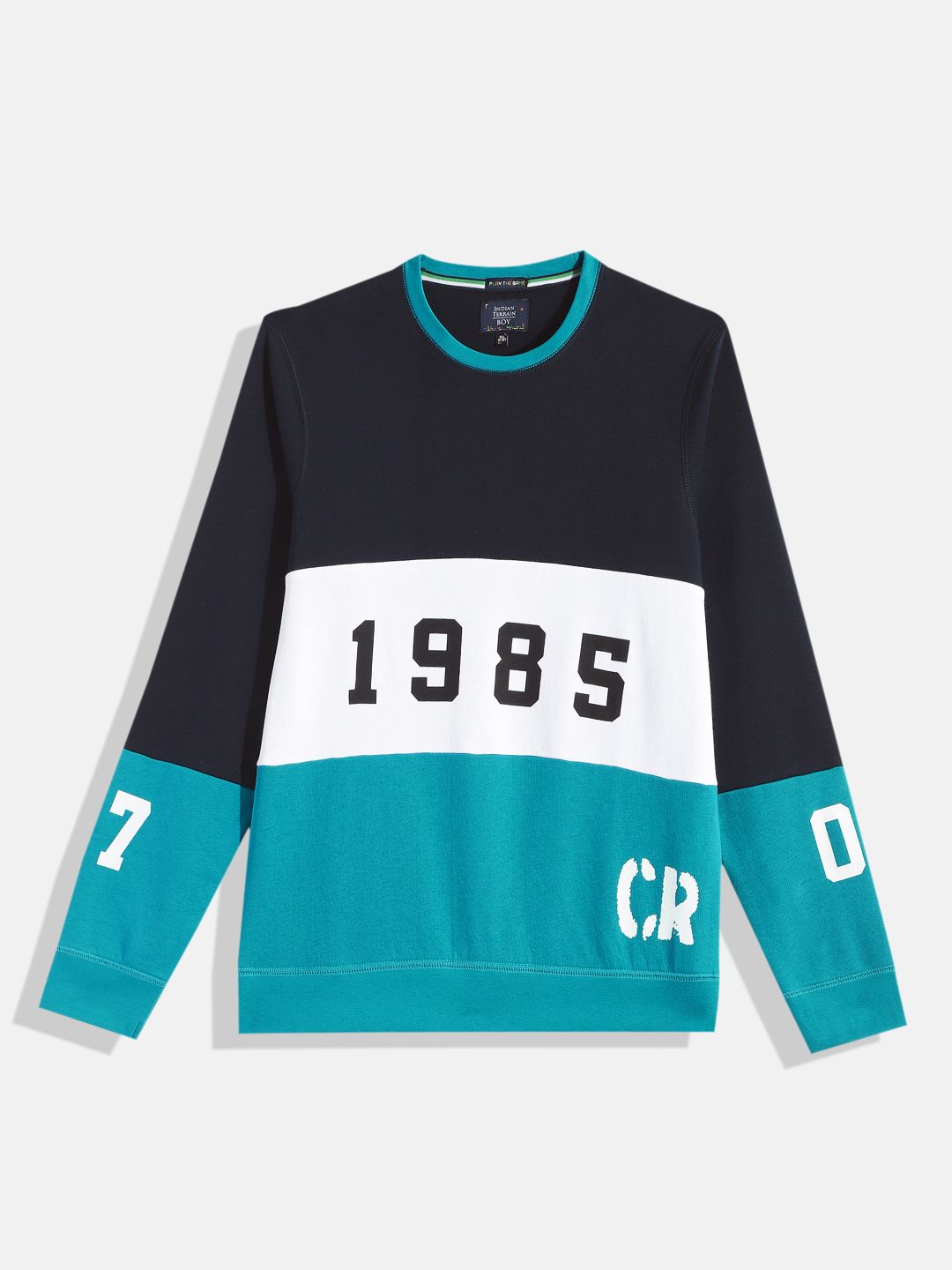 Buy Indian Terrain Blue Sweatshirts Online In India