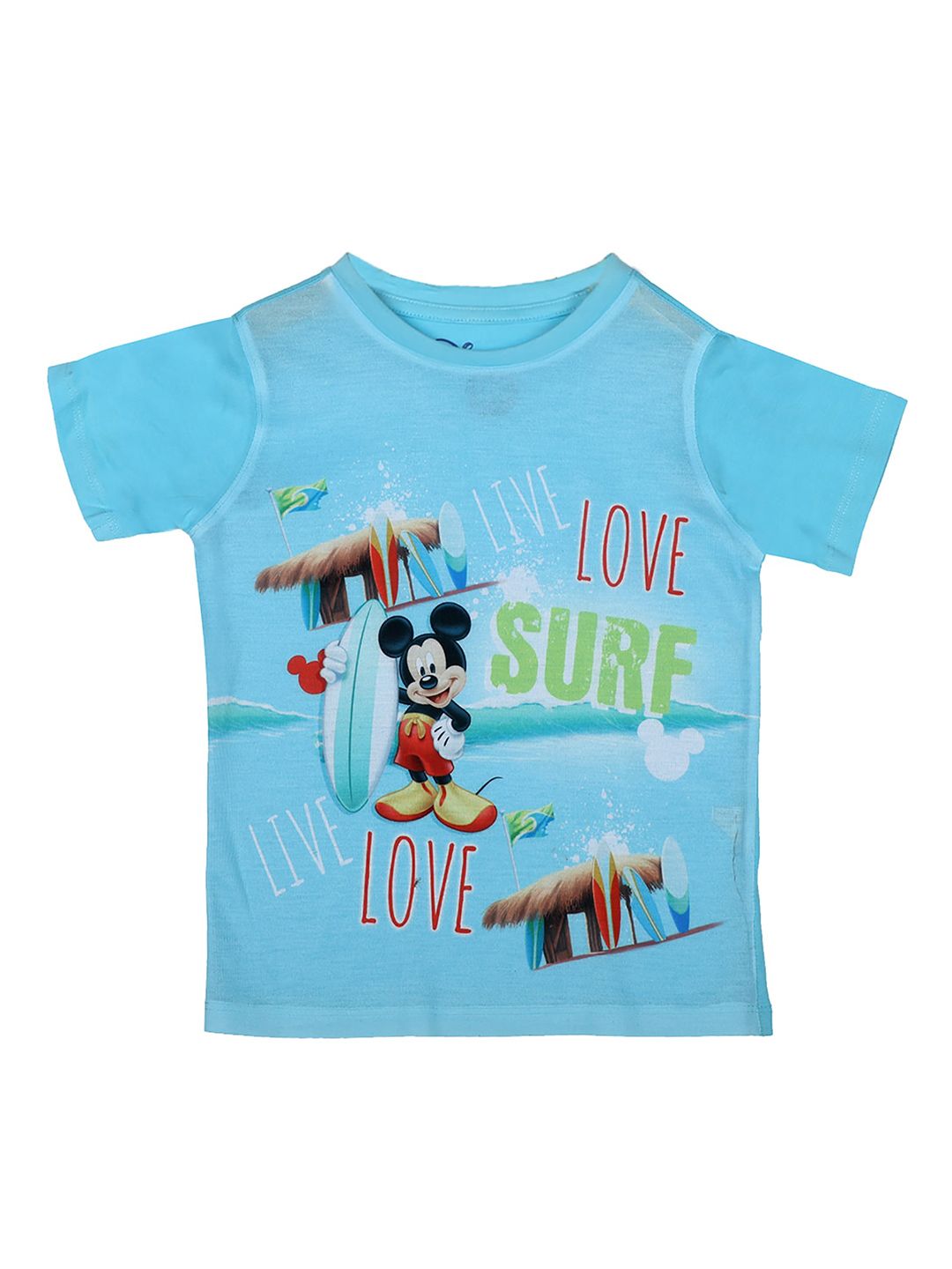 Disney by Wear Your Mind Boys Blue Printed Applique T-shirt-picture-45