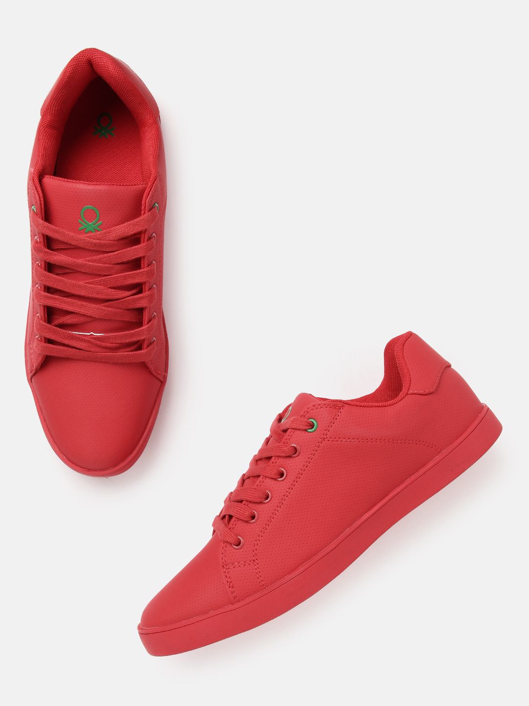 Benetton cheap red sneakers