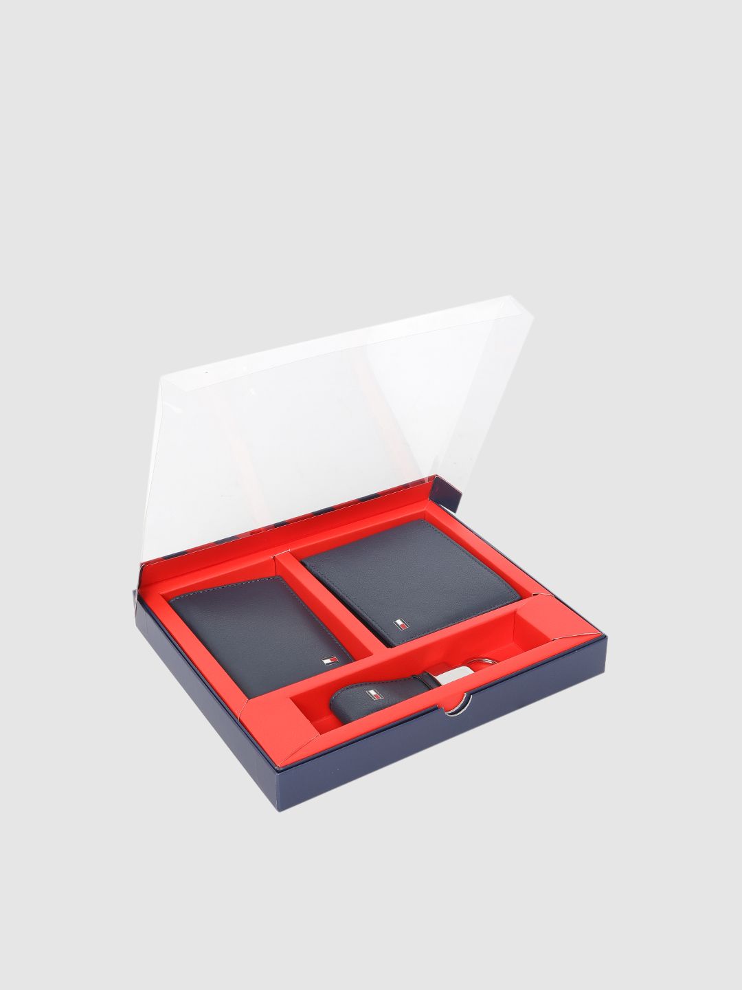 Tommy Hilfiger Men Navy Blue Solid Leather Accessory Gift Set-picture-47