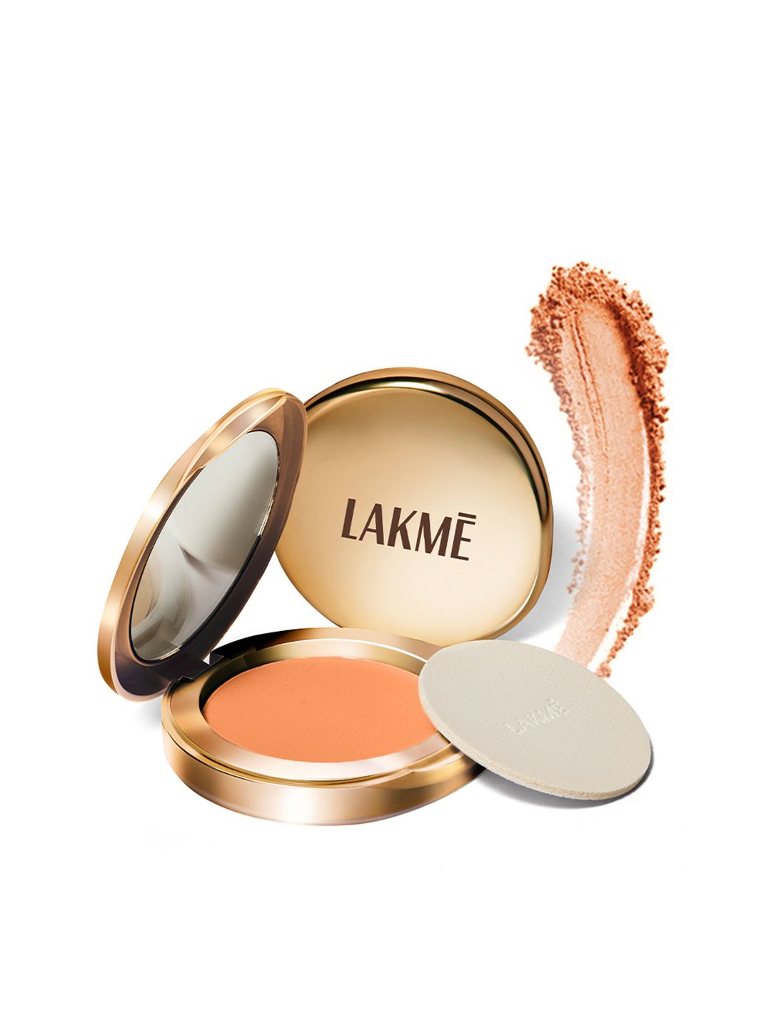Lakme 9to5 Powerplay Matte Compact, Oil Control Formula, With Vitamin E, Apricot, 9g