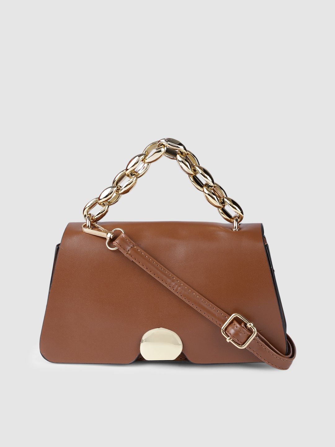 Fastrack Tan Brown Solid Handheld Bag-image-12
