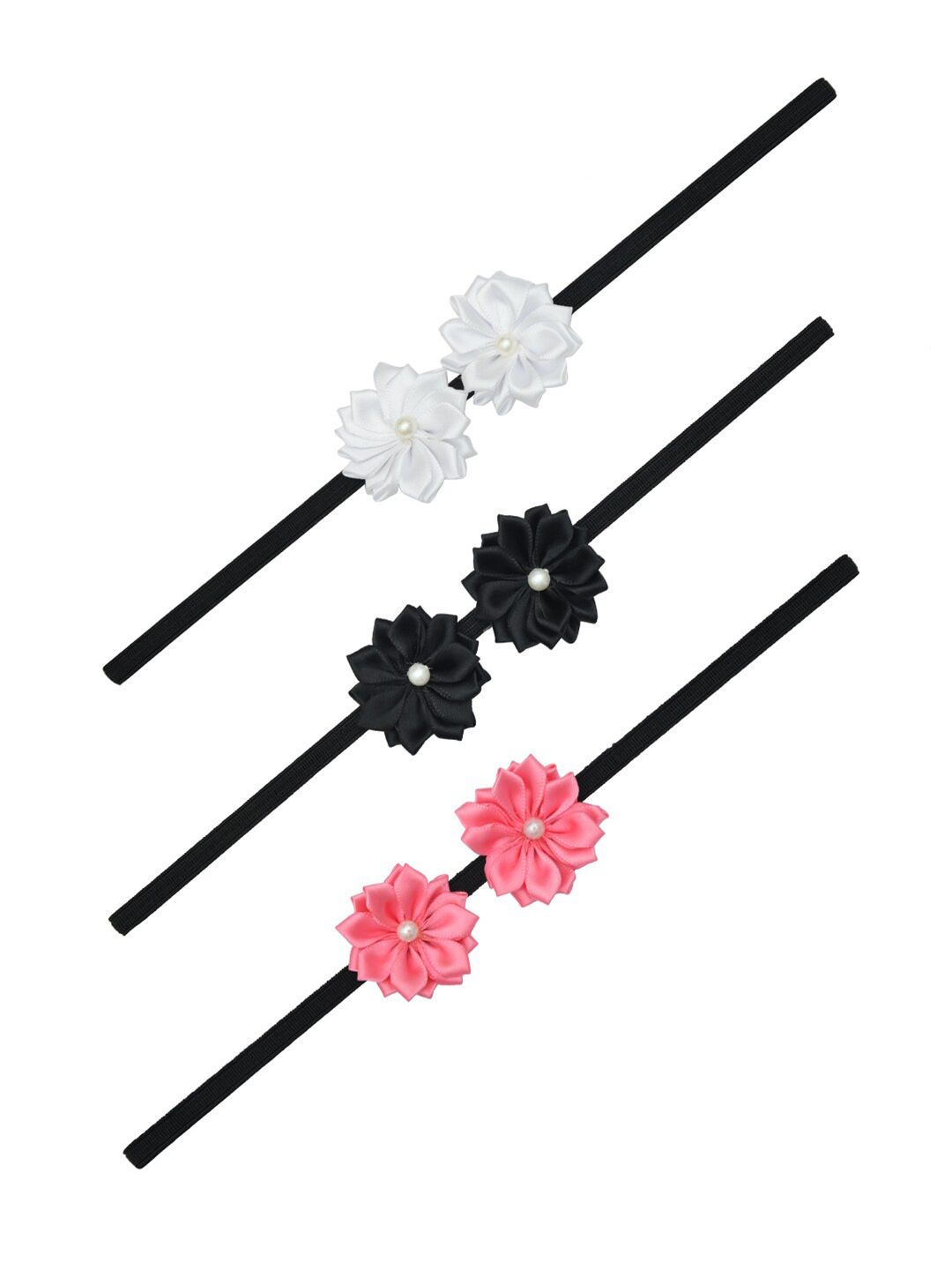 FUNKRAFTS Girls Pack of 3 Black & White Hairband-picture-36