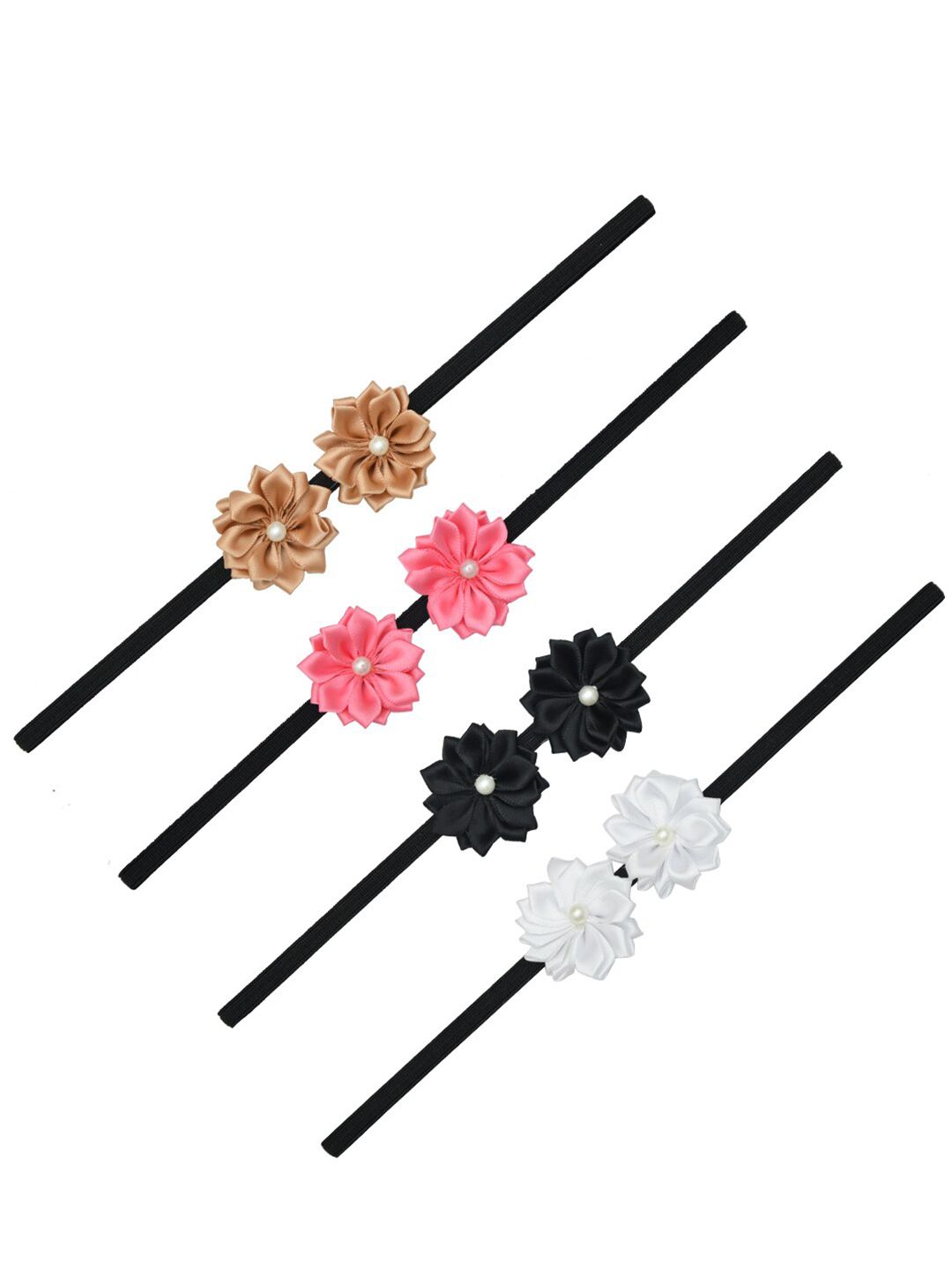 FUNKRAFTS Girls Set of 4 Multicoloured Embellished Hairbands-picture-23