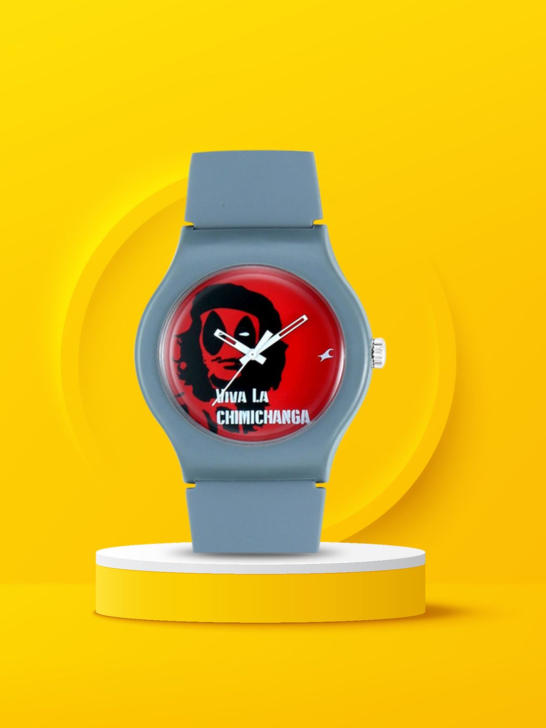 Fastrack Unisex Red & Black Dead Pool Printed Analogue Watch 9915PP77-image-4