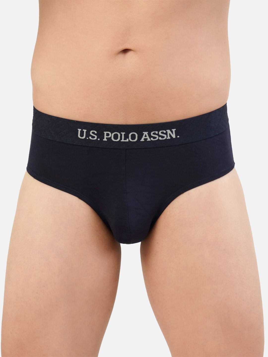 U.S. Polo Assn. Men Navy Blue Solid Low-Rise Knitted Micro Modal Briefs I702-195-PL-picture-32