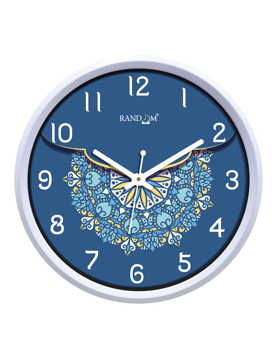 RANDOM Blue & White Printed Contemporary Wall Clock 30 cm-picture-57