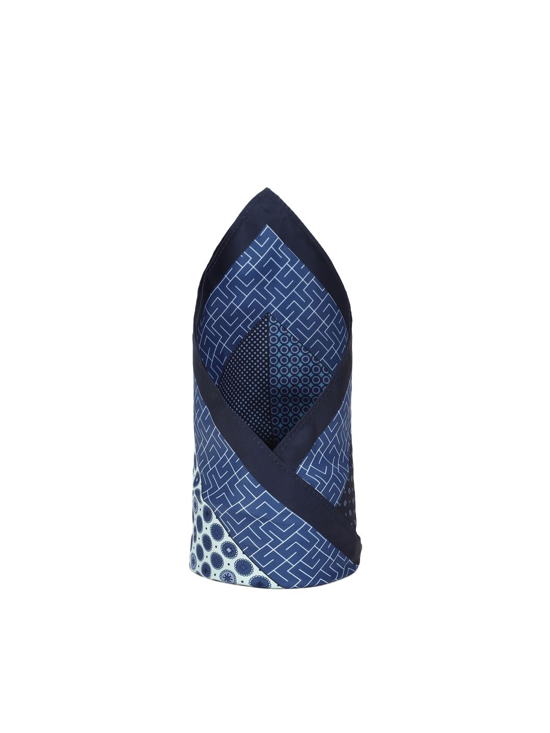 Peter England Men Navy Blue Printed Microfibre Pocket Square-picture-22