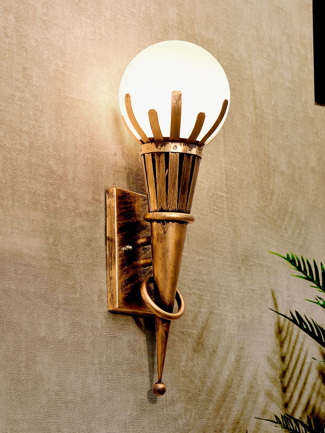 ustic Wall Light Fixtures, Oil Rubbed Bronze Finish Indoor Wall Torch