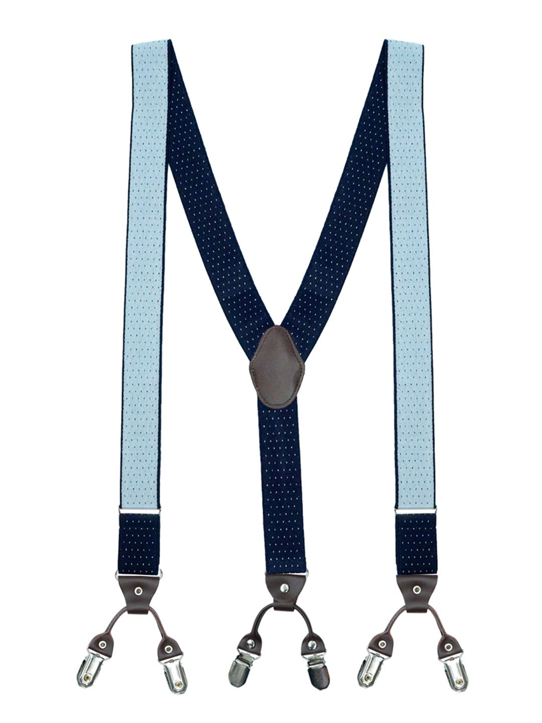 The Tie Hub Men Navy Patterned Suspenders-picture-10