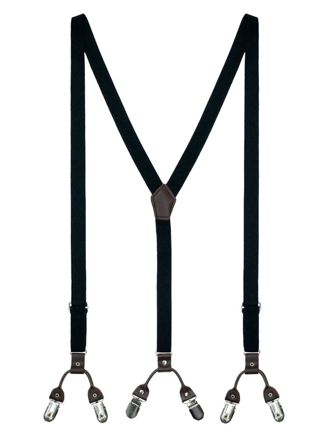 The Tie Hub Men Black Suspenders