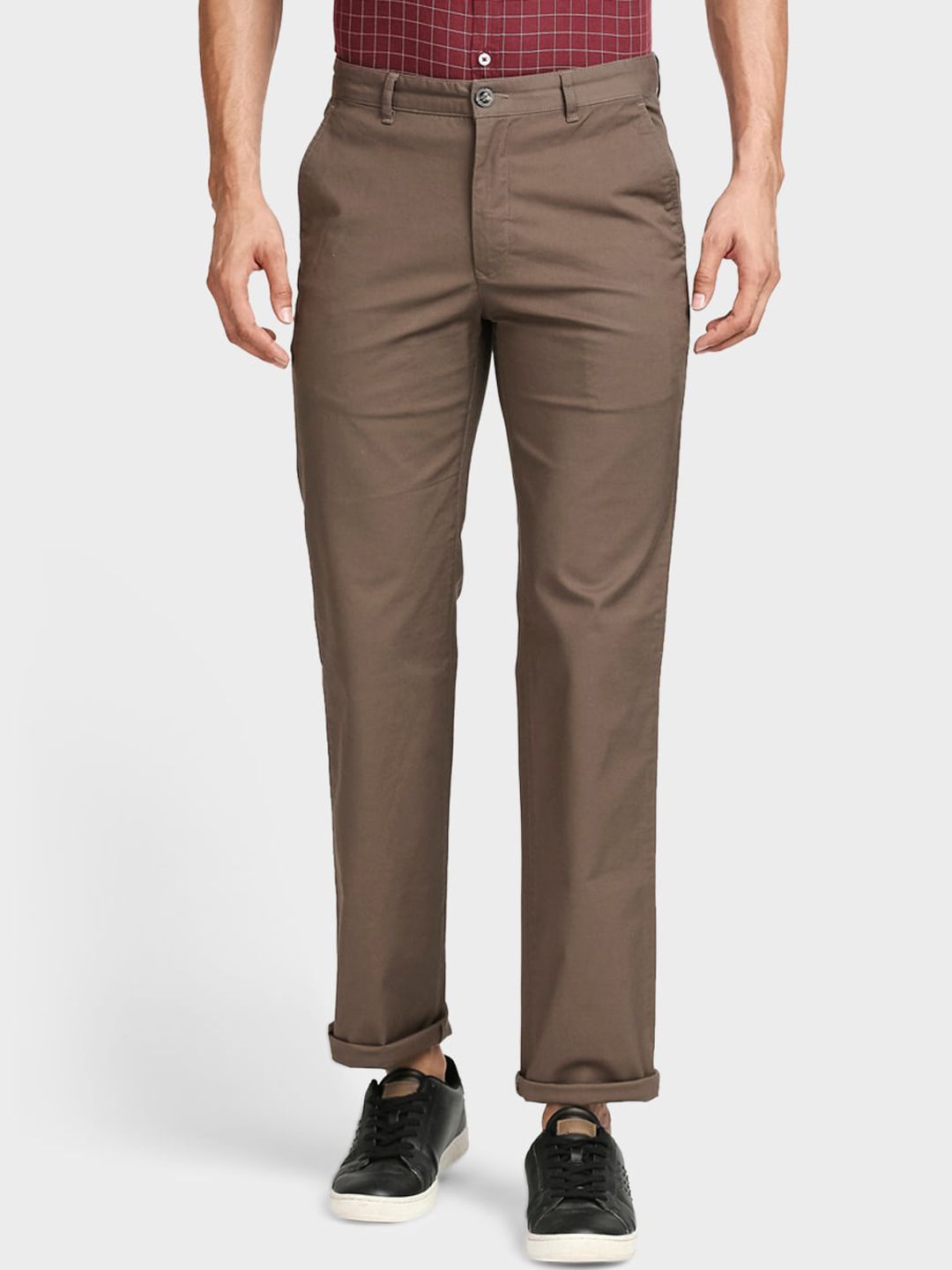 Buy Men Khaki Solid Super Slim Fit Casual Trousers Online  638015  Peter  England