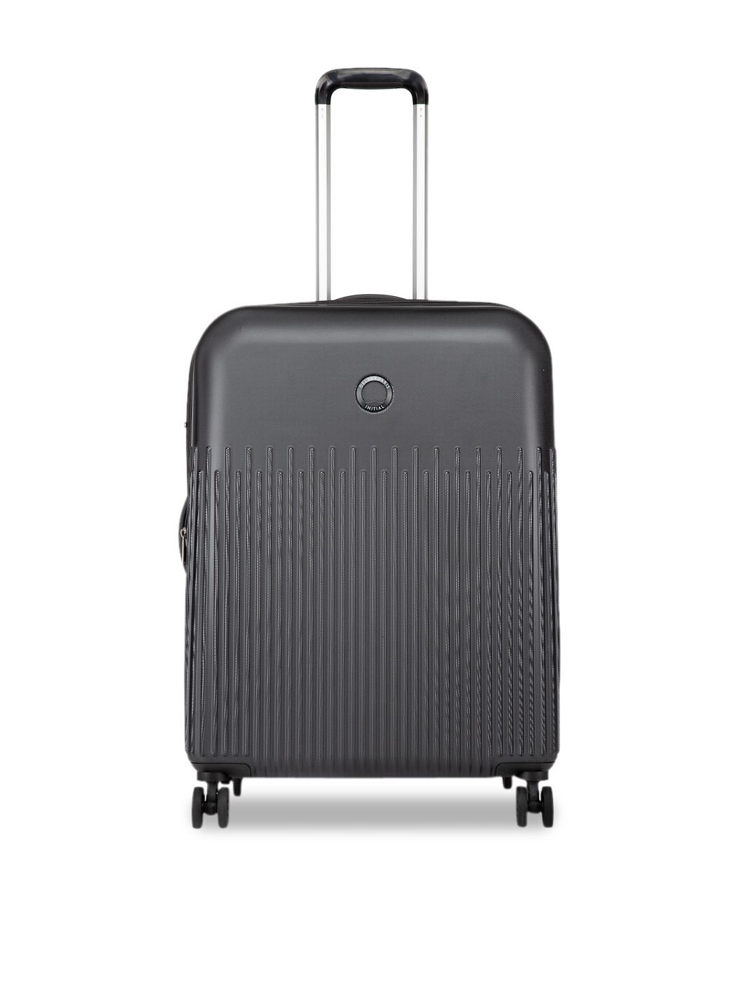 delsey paris DELSEY Unisex Black Solid Hard Sided Expandable Large Trolley Suitcase-picture-14