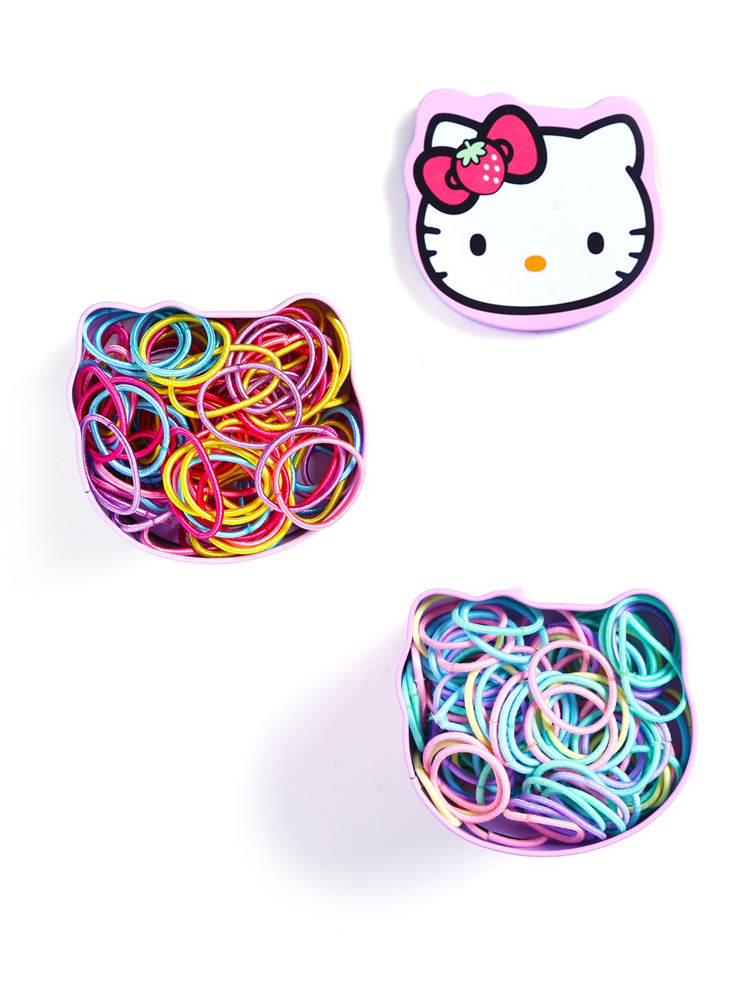 Yellow Chimes 200 Pcs of Small Rubber Bands with Kitty Tin Storage Box-picture-23