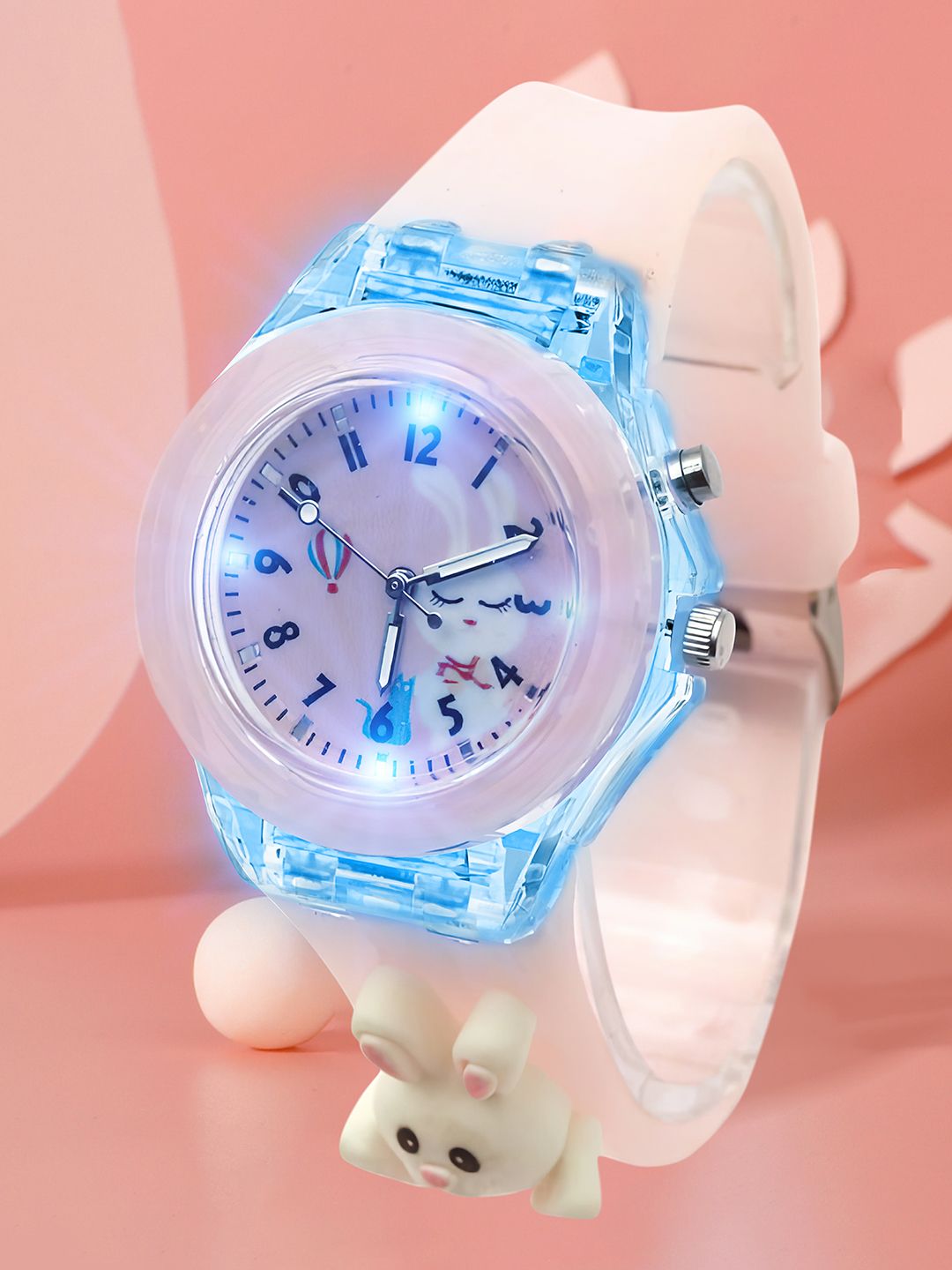 Spiky Unisex Kids Pink Printed Dial & Pink Straps Analogue Watch-image-27