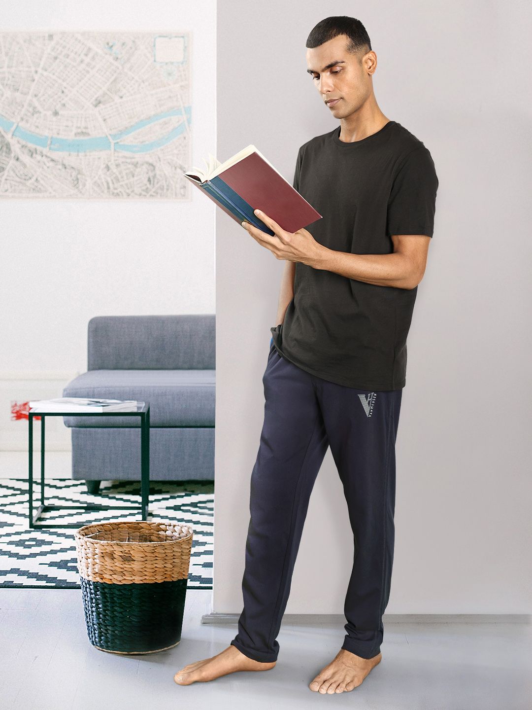 van heusen innerwear Van Heusen Athleisure Men Solid Smart Tech Easy Stain Release Track Pants-picture-43