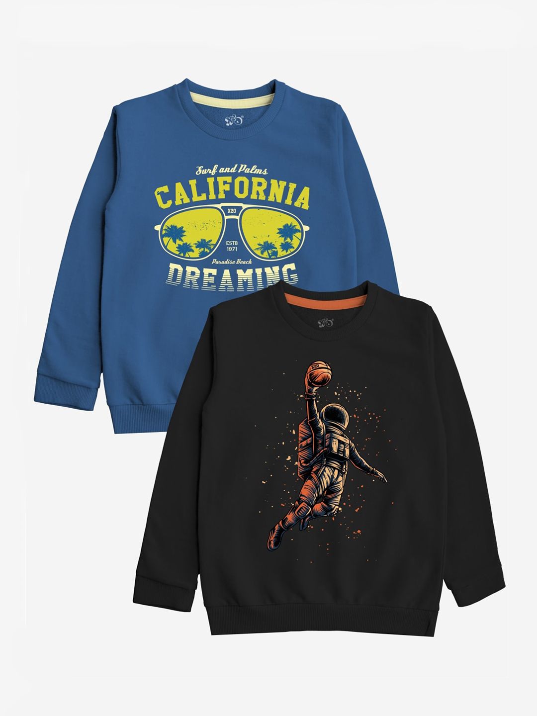 x2o Kids Pack of 2 Printed Sweatshirt-image-3