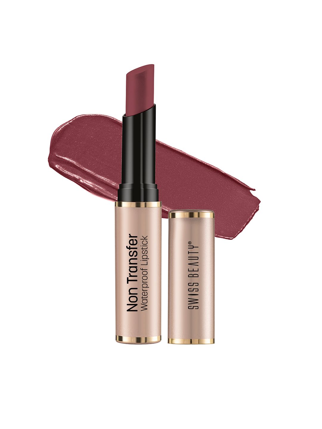 SWISS BEAUTY Non Transfer Water Proof Lipstick- Rusty Nude 418-image-26