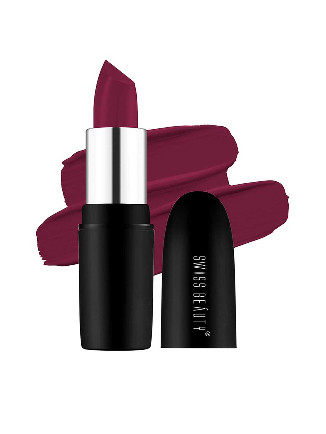 SWISS BEAUTY Pure Matte Lipstick 3.8 gm - Red Wine 224-image-5