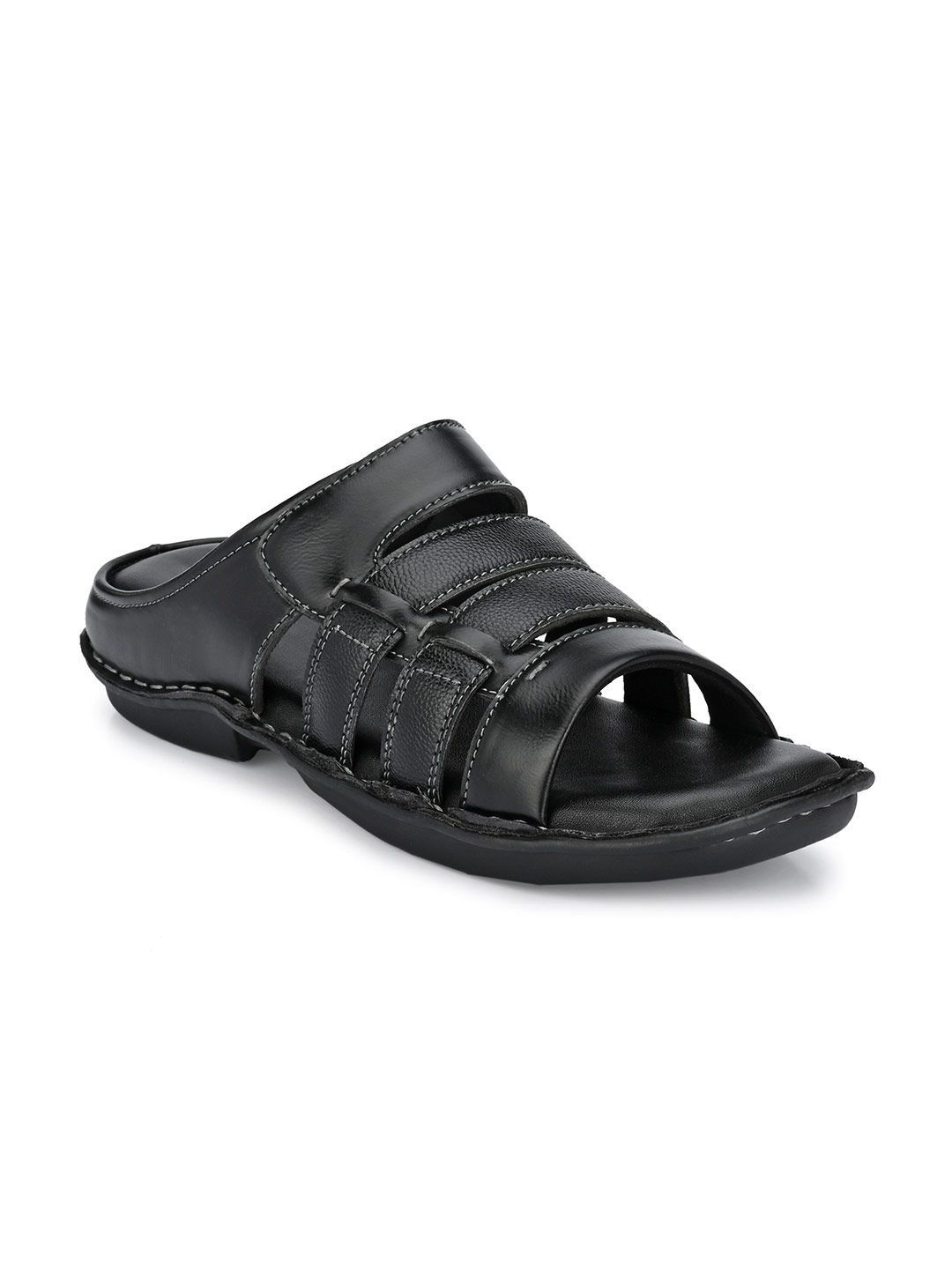 El Paso Men Black Comfort Sandals-picture-24