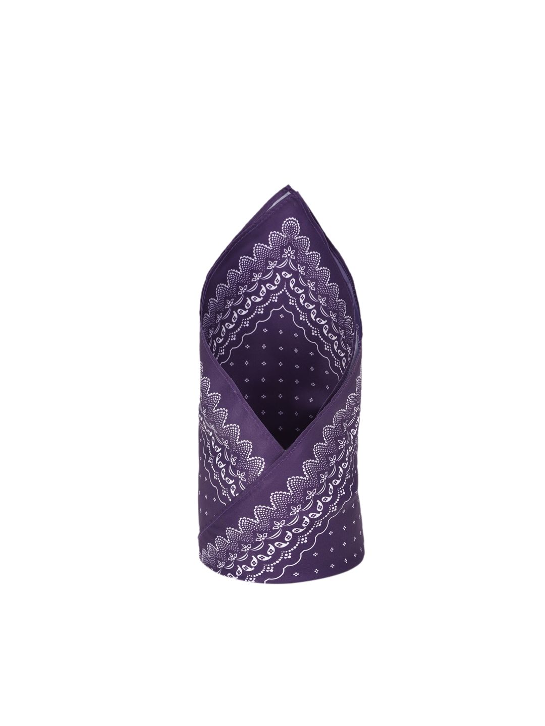 Peter England Men Purple & White Printed Microfibre Pocket Square-picture-24