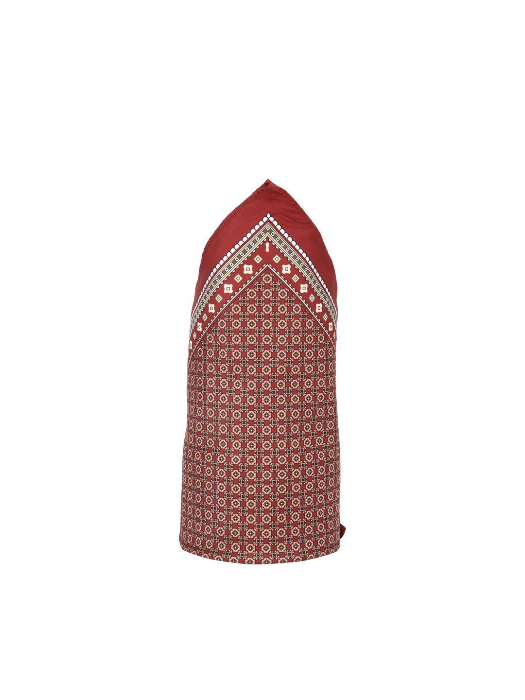 Peter England Men Maroon & Pink Printed Microfibre Pocket Square-picture-10