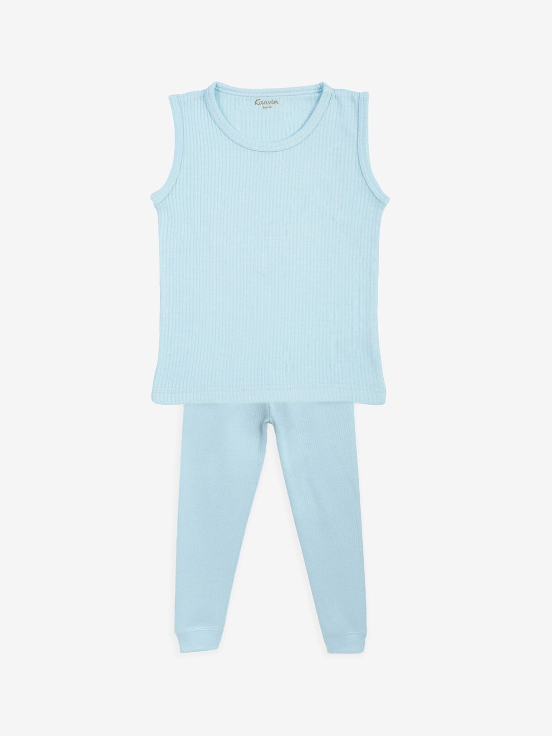 Kanvin Boys Blue Ribbed Thermal Set-picture-28