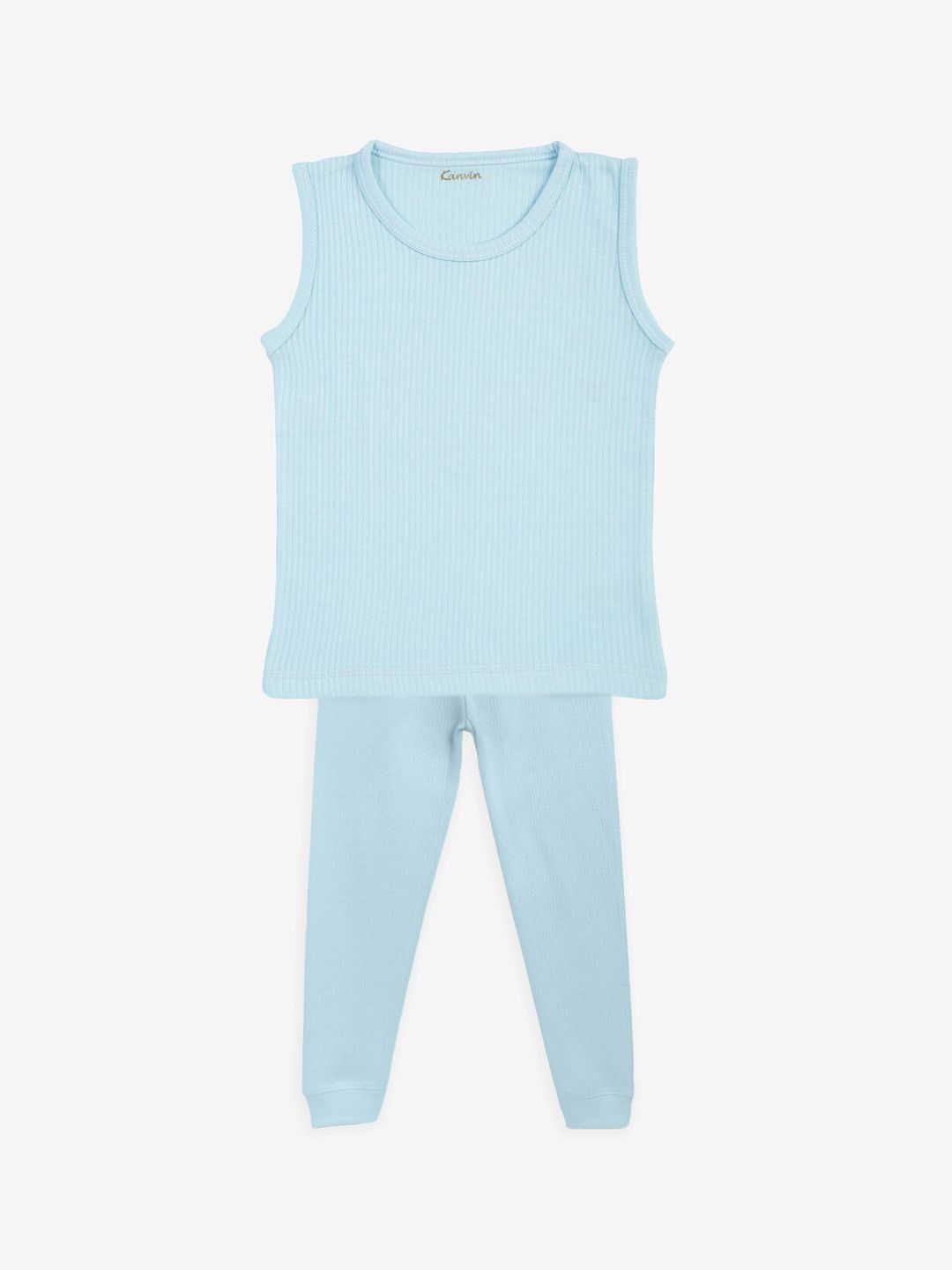 Kanvin Boys Blue Ribbed Thermal Set-picture-49
