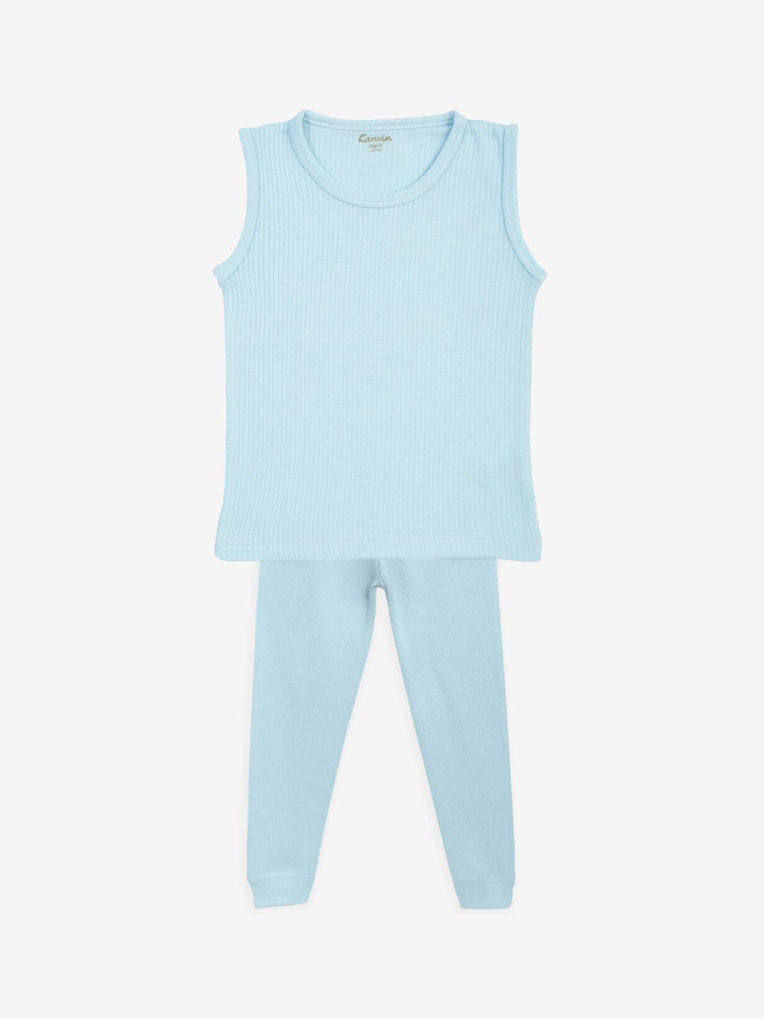 Kanvin Boys Blue Ribbed Thermal Set-picture-11