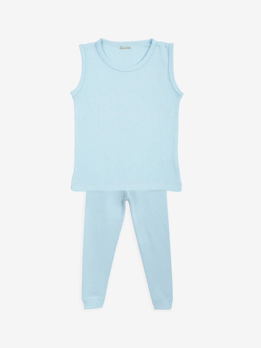 Kanvin Boys Blue Solid Thermal Set-picture-11