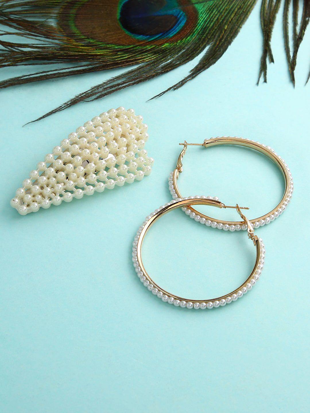 dressberry justpeachy Gold-Toned Contemporary Hoop Earrings with Clip-picture-24