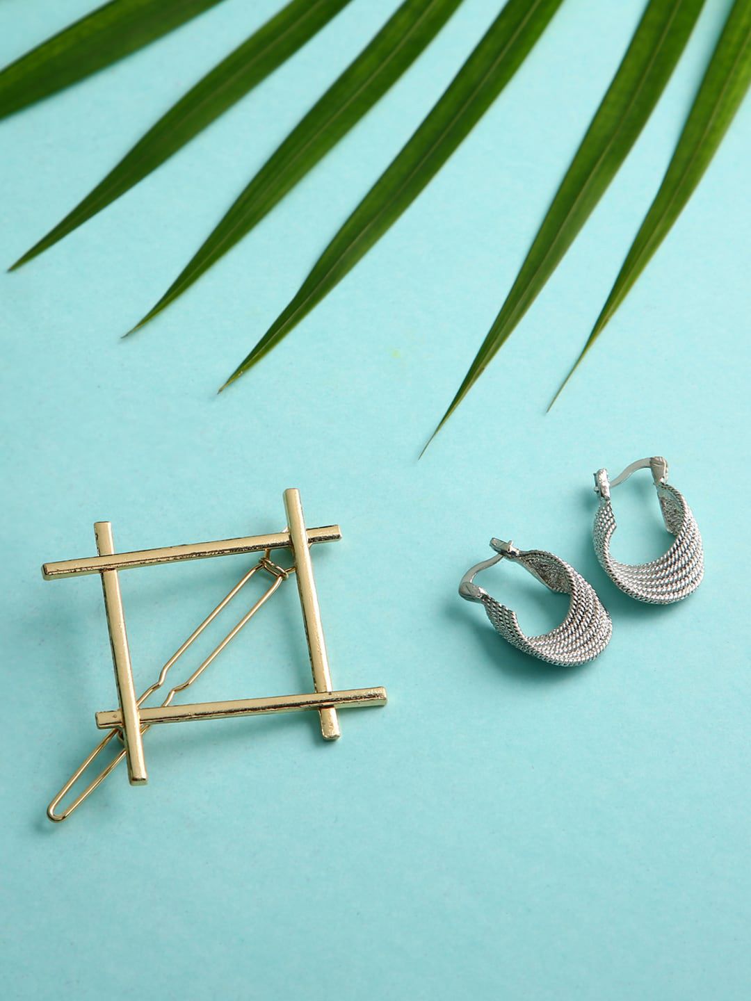 dressberry justpeachy Silver-Toned Contemporary Studs Earrings-picture-20