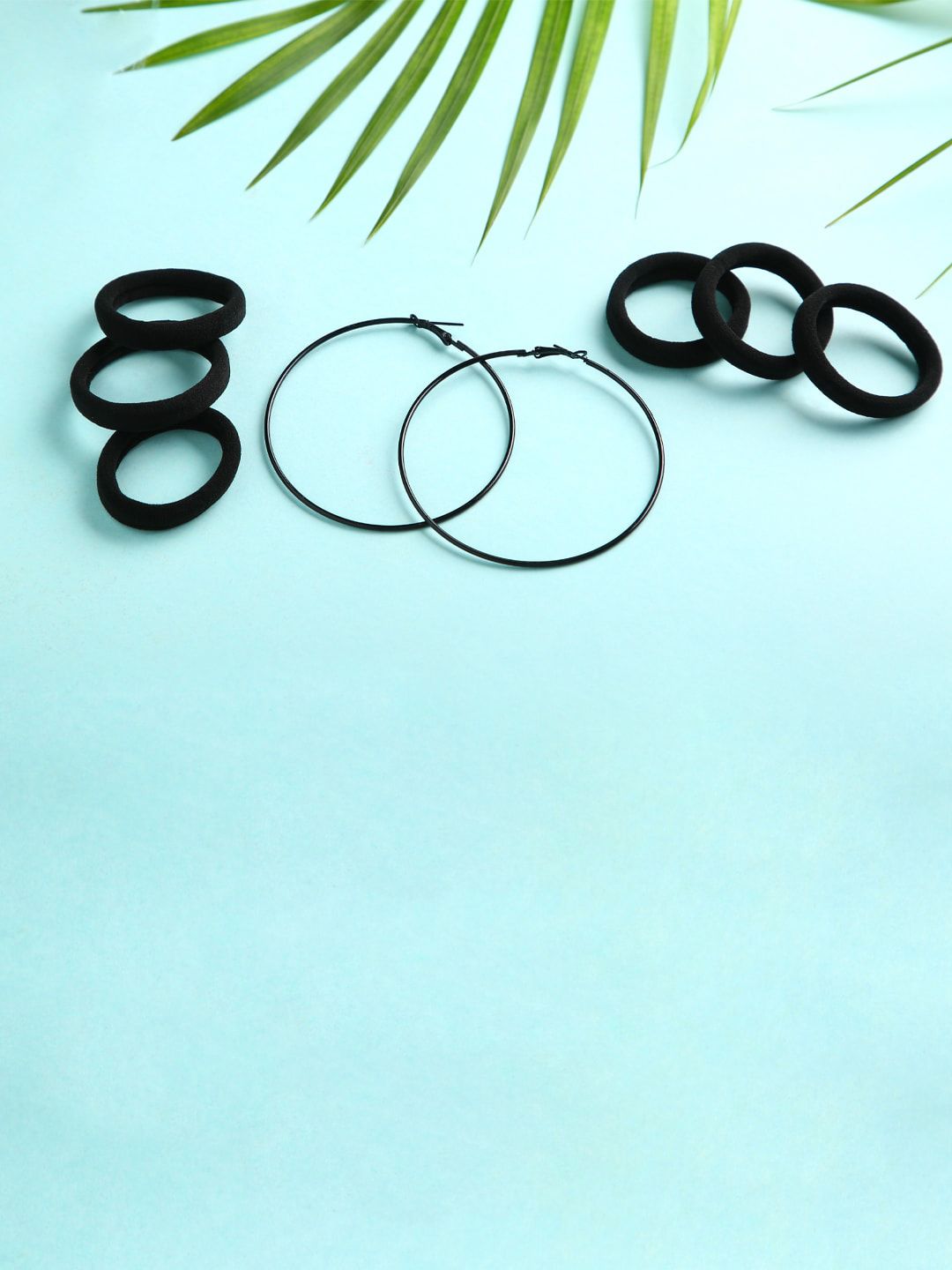 dressberry justpeachy Black Contemporary Hoop Earrings-picture-32