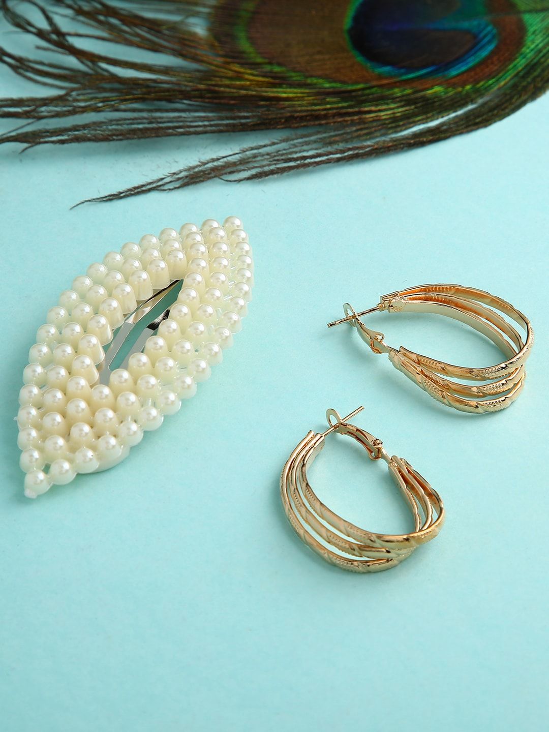 dressberry justpeachy Gold-Toned Contemporary Drop Earrings-picture-27