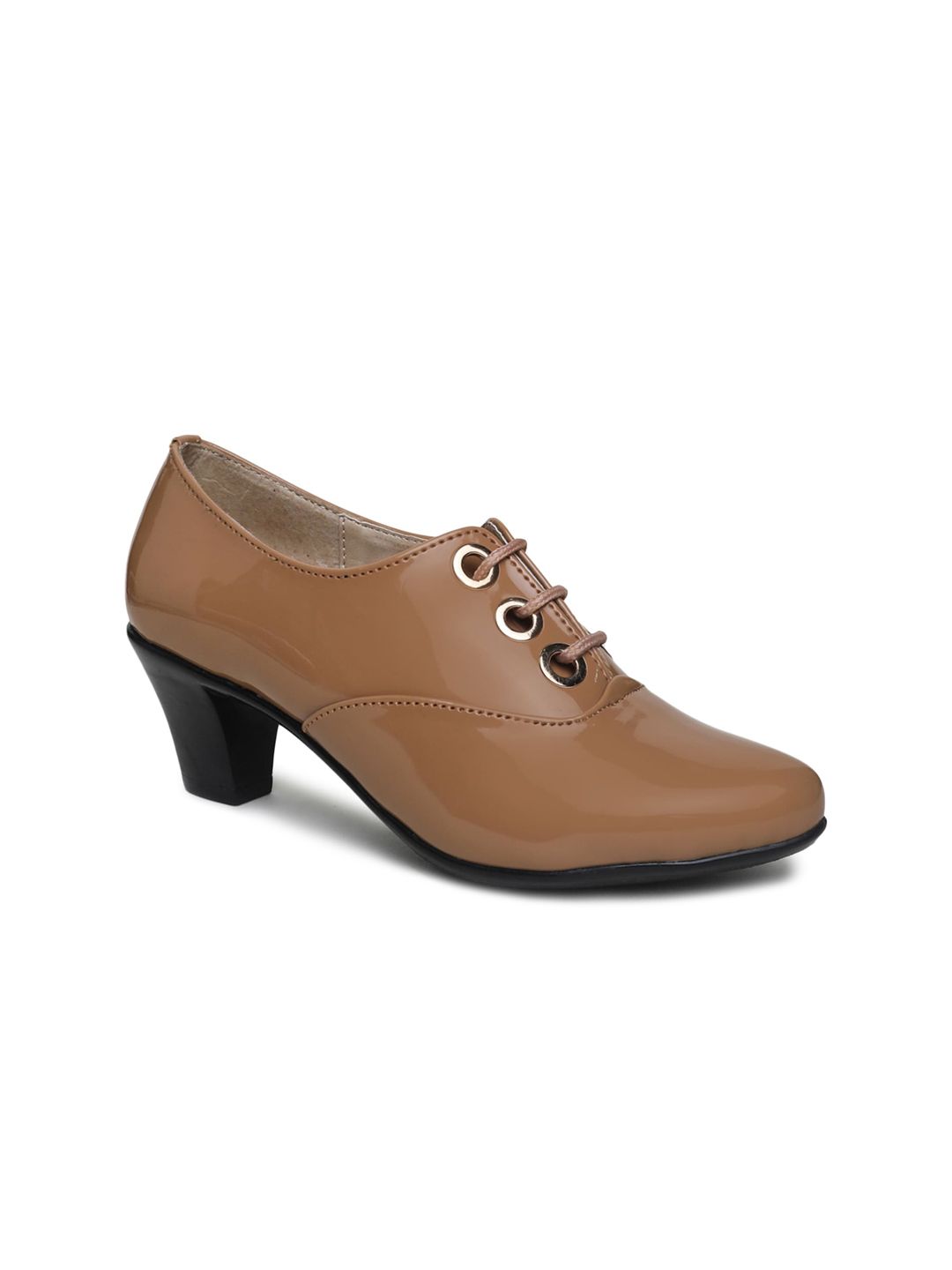 VALIOSAA Women Beige Heeled Boots-picture-11
