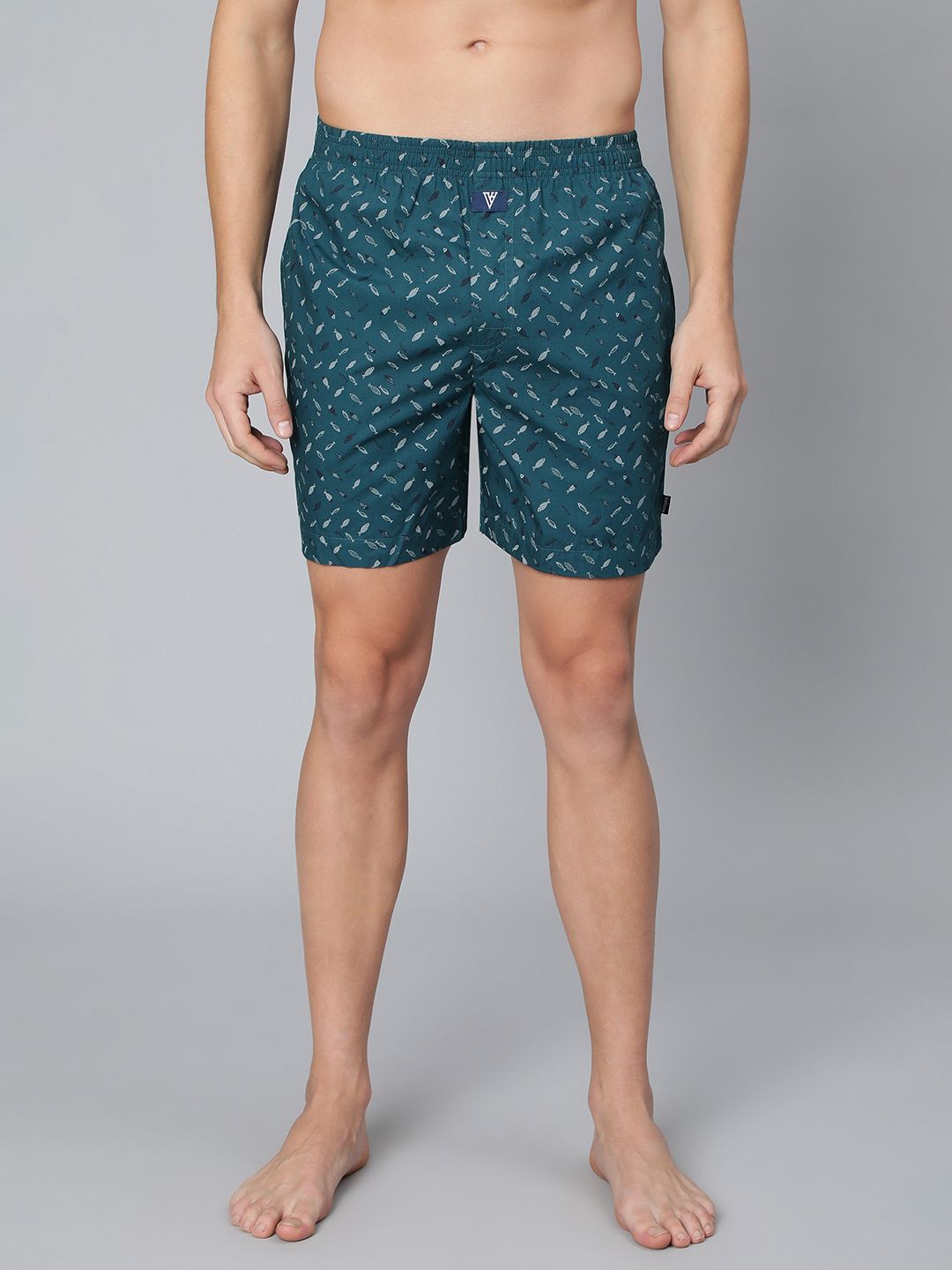 van heusen innerwear Van Heusen Men Blue Printed Elasticized Waistband Printed Boxer Shorts  8905482033855-picture-33