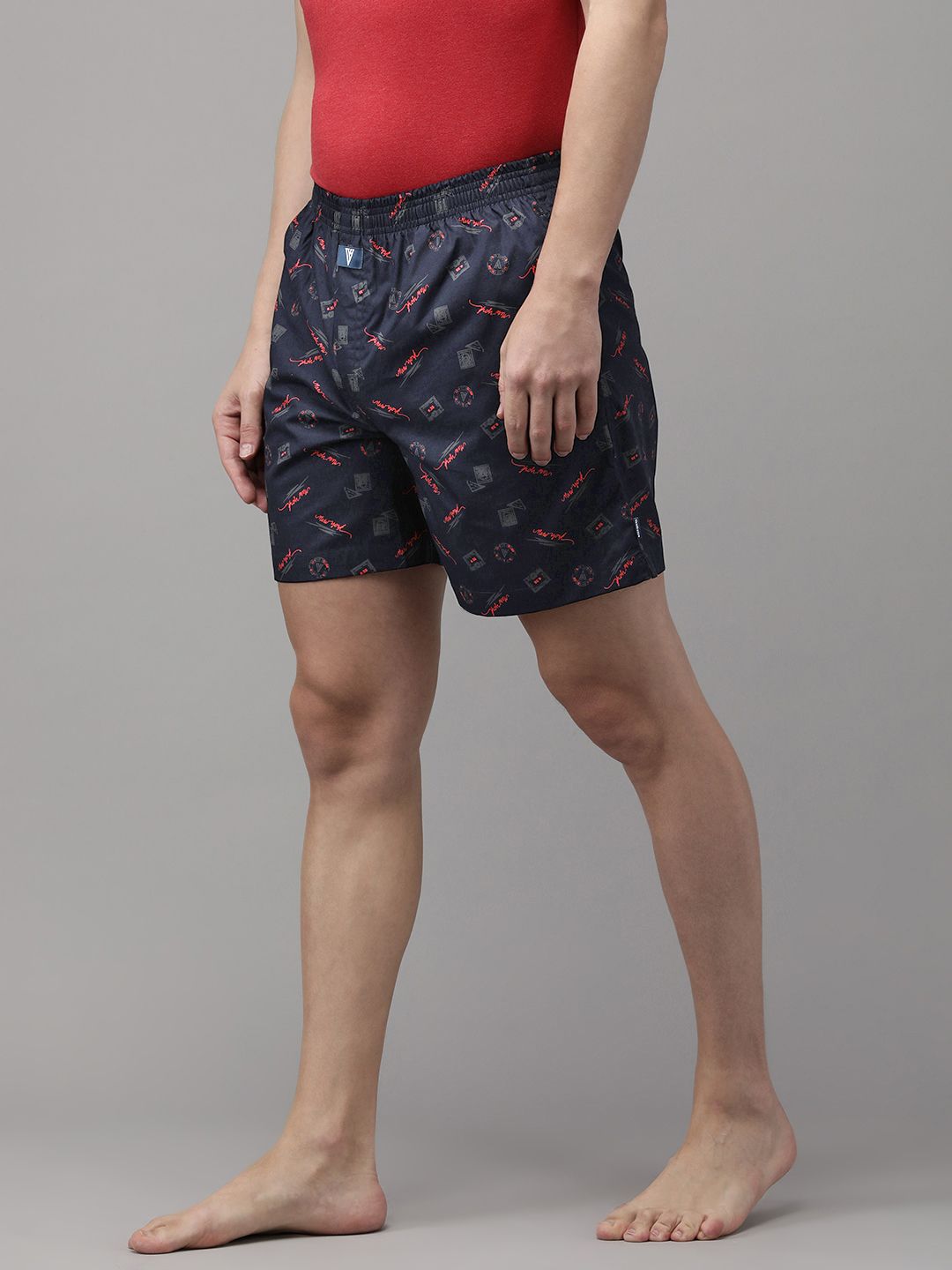 van heusen innerwear Van Heusen Men CPB-55 Allover Print Side Pocket Side Slits Boxer Shorts 8905482033893-picture-55