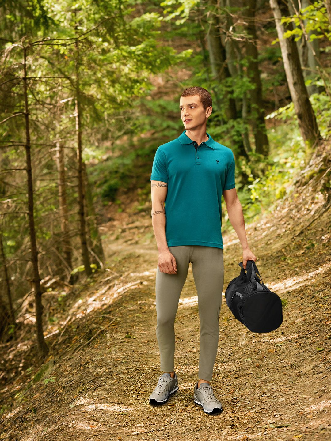 van heusen blue polo t shirt