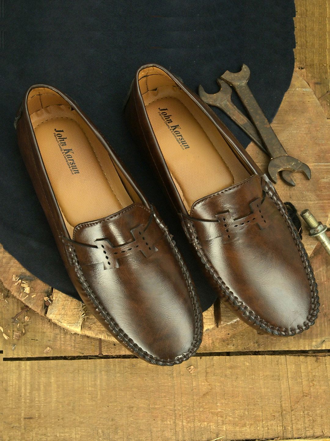 John Karsun Men Brown Loafers-picture-40