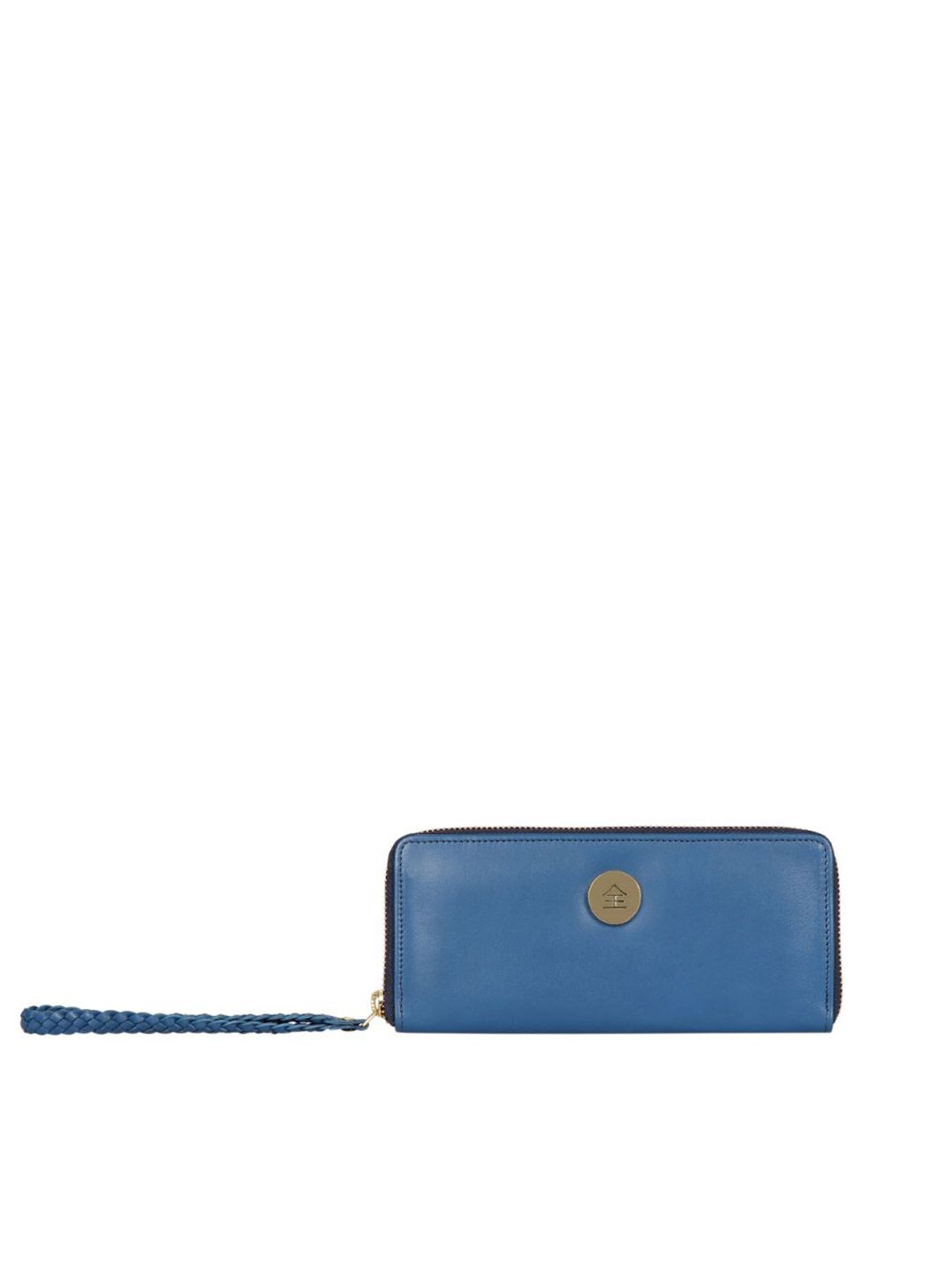Buy Hidesign Hidesign Blue Solid Purse Clutch With Detachable Wrist
