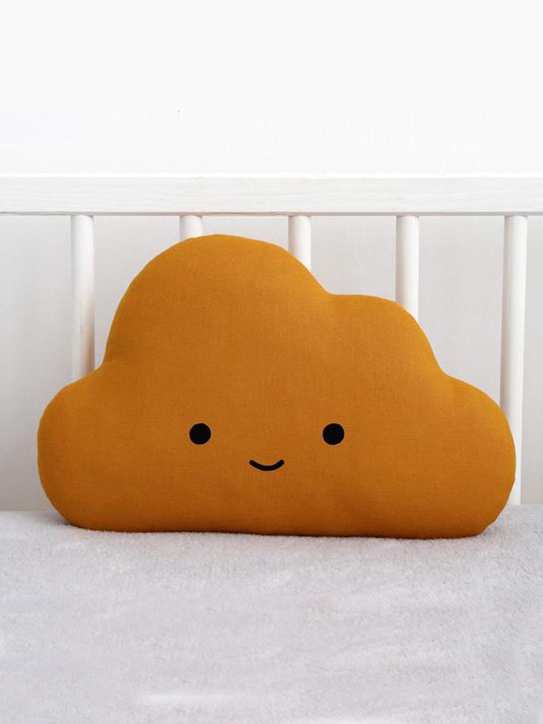 STYBUZZ Brown Solid Cloud Shaped Cushion-image-7