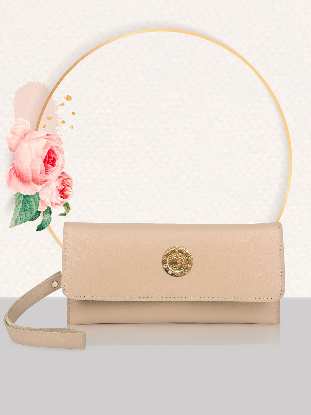 Beige Envelope mini quilted-leather cross-body bag