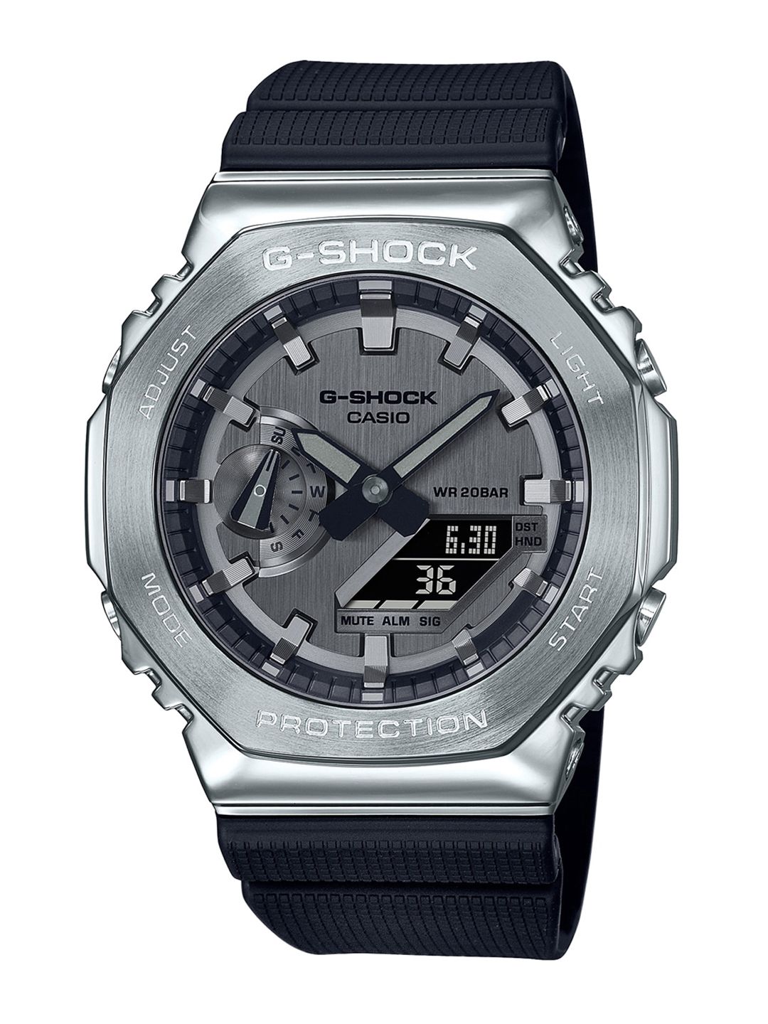 CASIO G-SHOCK Men Grey Dial & Black Straps Analogue and Digital Watch G1159 GM-2100-1ADR-picture-18