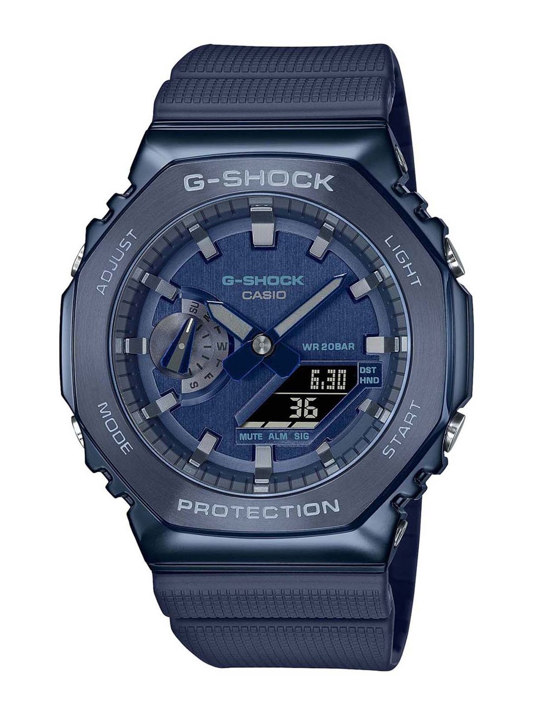 CASIO G-SHOCK Men Blue Patterned Dial & Blue Straps Analogue and Digital Watch G1162 GM-2100N-2ADR-image-35