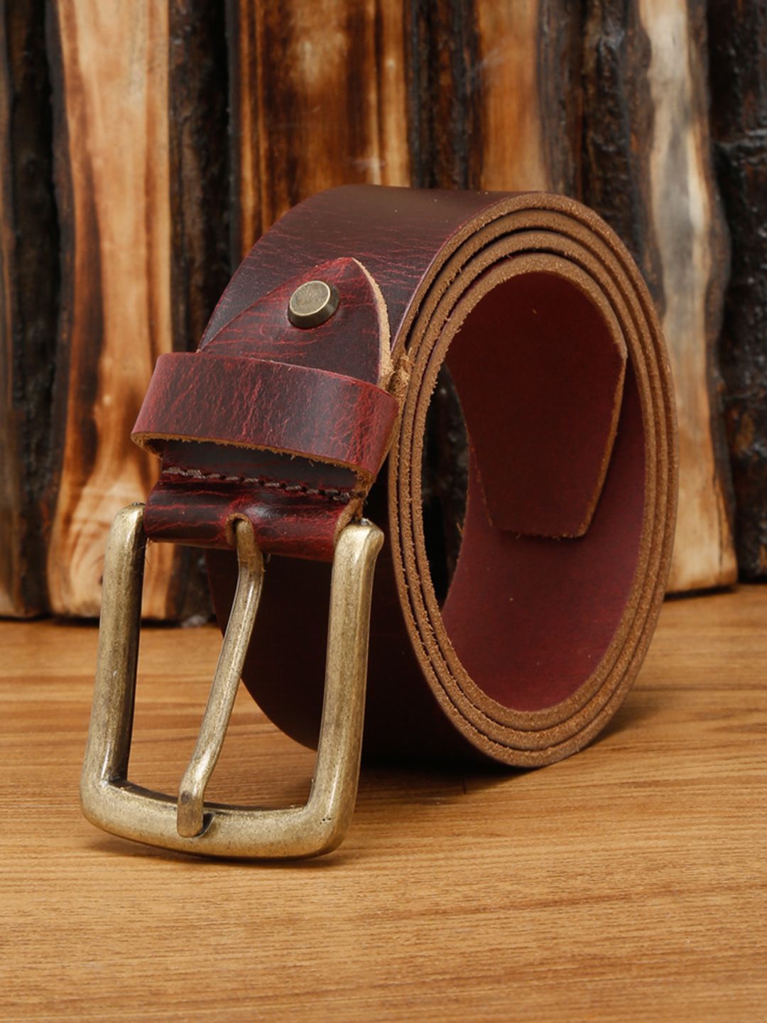 LOUIS STITCH Men Red Leather Belt-picture-10